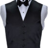 Black Satin Tuxedo Vest