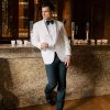 Ivory Shawl Collar Tuxedo for Weddings