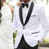 White Shawl Collar Dinner Jacket with Black Lapel